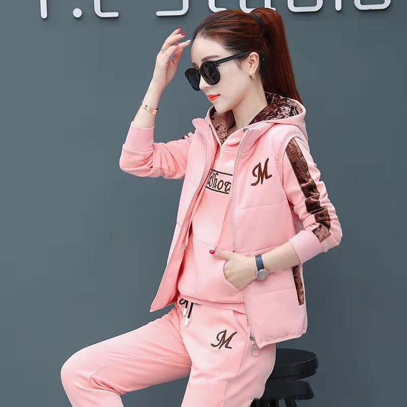 Fleece Lined Thickened Sportswear Suit Casual