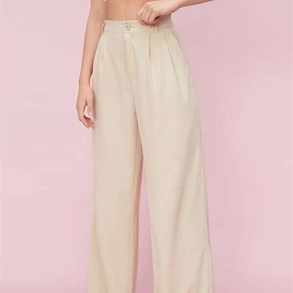 Women's High Waist Casual Wide-leg Suit Trousers