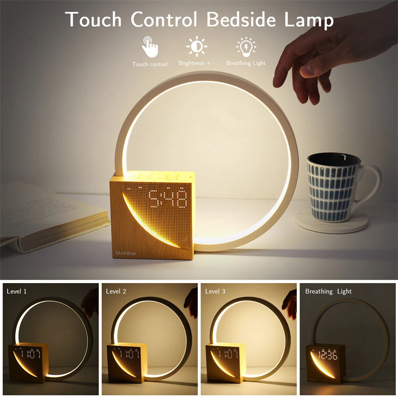 Lamp Touch Table Lamp With Natural Sounds, Desk Lamp With Alarm Clock