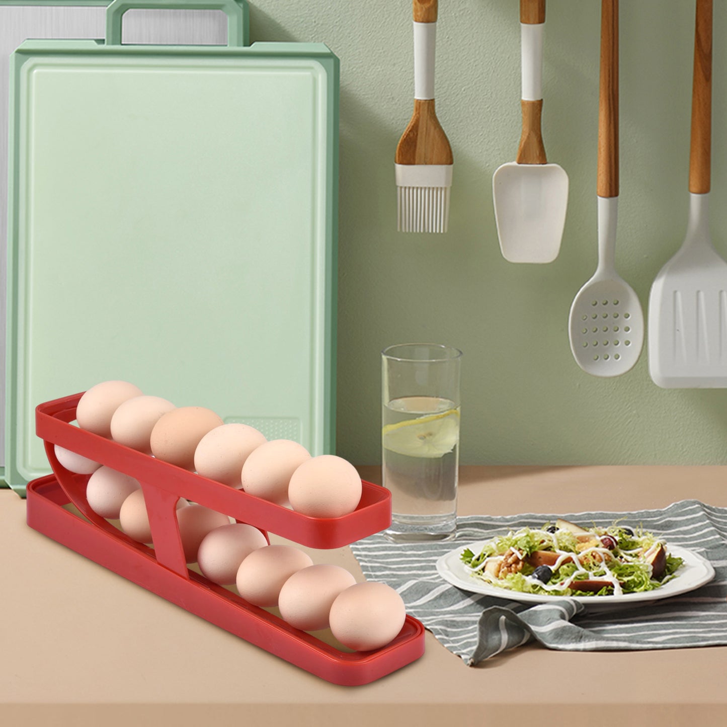 Scrolling Egg Rack Holder Storage Box Egg Basket Container