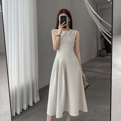 French Retro Chic Design Long Dress Cold Style High-end