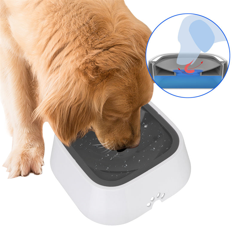 Cat Dog Water Bowl Carried Floating Bowl Anti-Overflow Slow