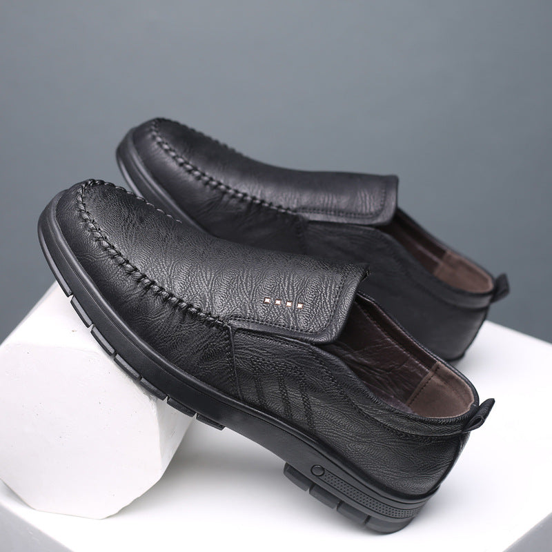 New Men's Leather Shoes, Men's Casual Shoes, Leather Upper And Soft Sole