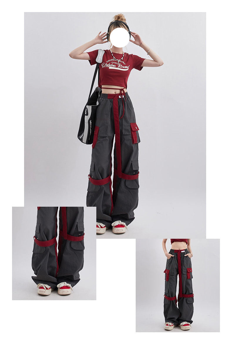 Summer Loose High Waist Straight Casual Pants