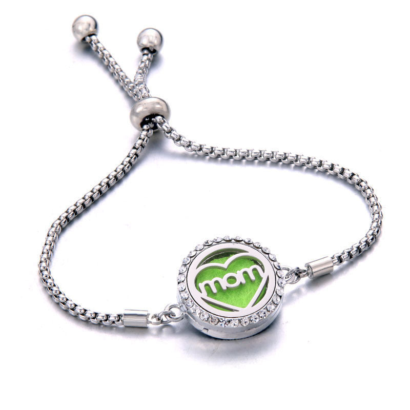 Titanium Steel Aromatherapy Essential Oil Bracelet